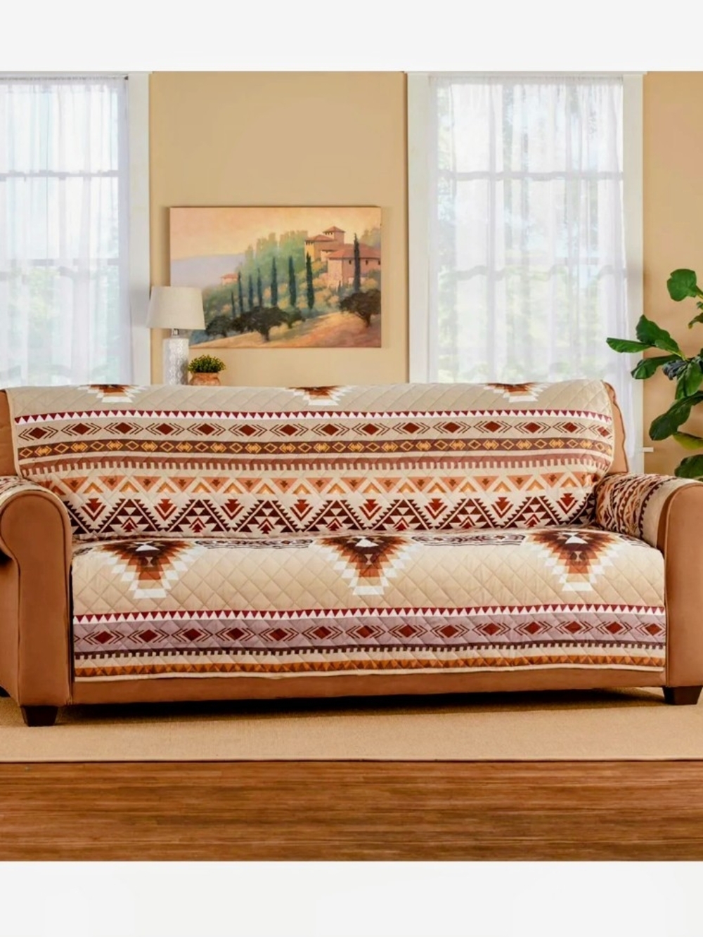Southwest Quilted Sofa Protector in Southwestern Theme - Brand: Collection ETC.